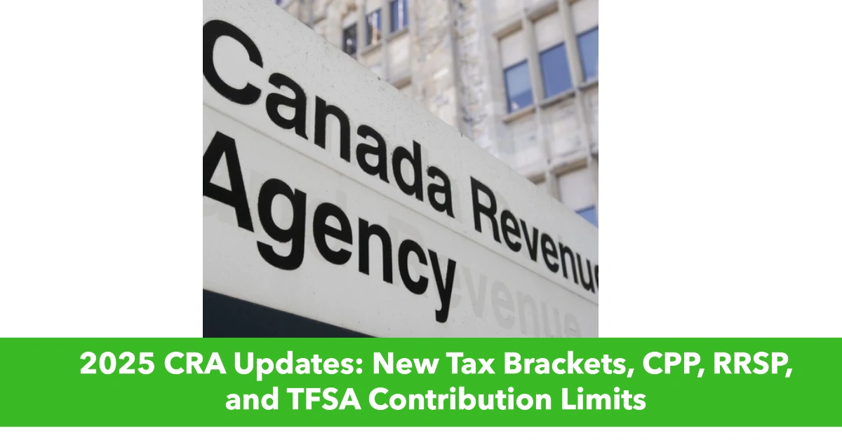 2025 CRA Updates: New Tax Brackets, CPP, RRSP, and TFSA Contribution Limits