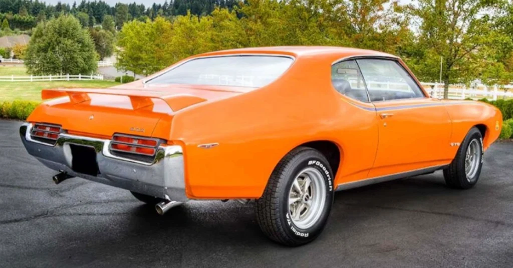 1969 Pontiac GTO 2 Judge Hardtop A Bold Muscle Car side and back look