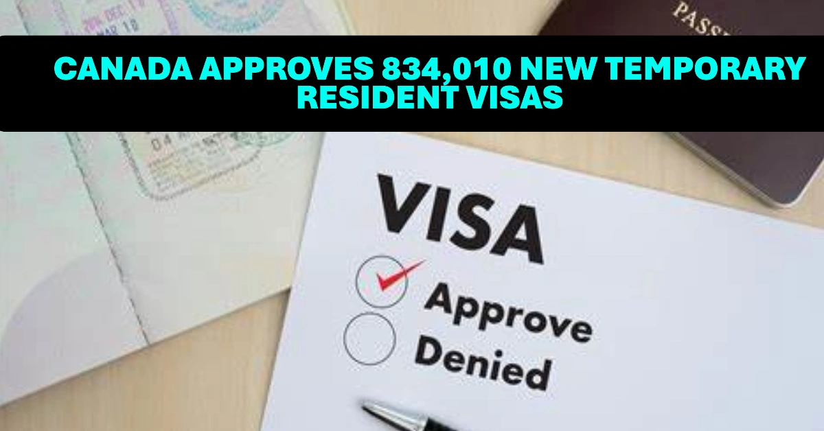 Canada Approves 834,010 New Temporary Resident Visas