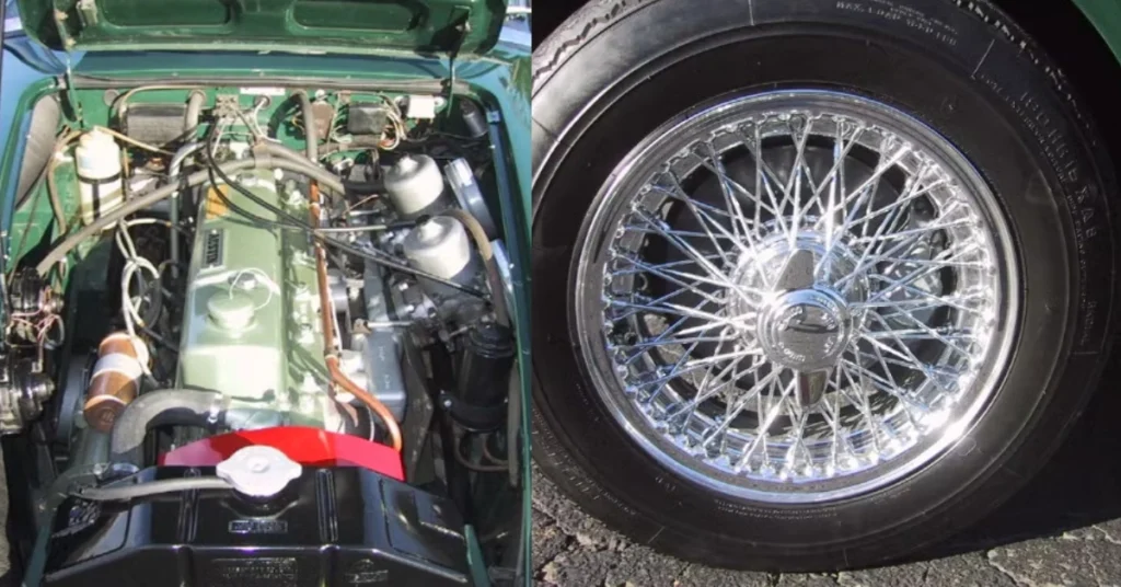 Harrison Ford’s 1966 Austin-Healey 3000 MK III Under the hood and tire look